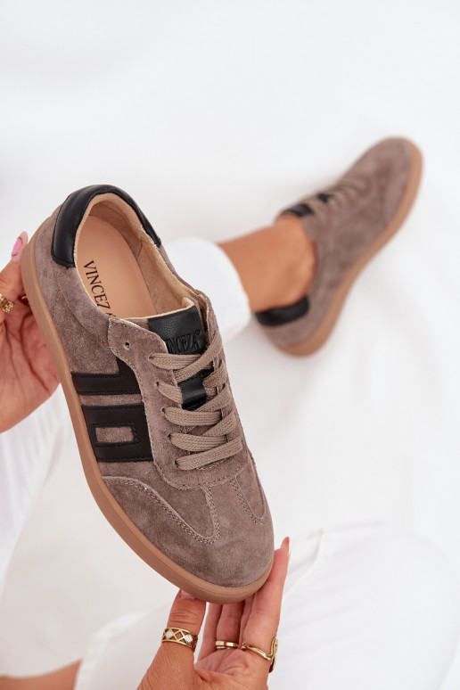 van suède Sneakers model schoenen Dames Vinceza 79557 beige van suède Sneakers model schoenen Dames Vinceza 79557 beige