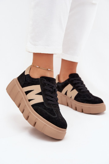 van suède Dames Sneakers model schoenen met platform Vinceza 79561 zInart 2