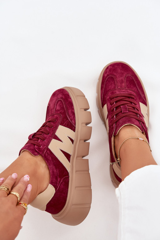 en daim Féminin Chaussures modèle baskets avec une plateforme Vinceza 79561 Bourgogne