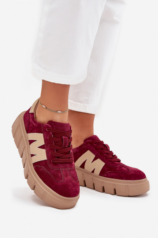 en daim Féminin Chaussures modèle baskets avec une plateforme Vinceza 79561 Bourgogne