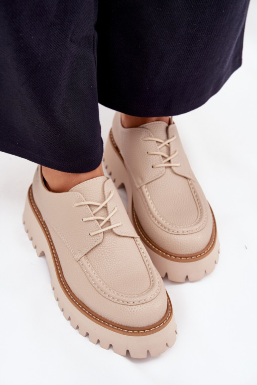 Schuhe Mokassins für Damen Mit einer Spitze Big Star NN274053 Beige