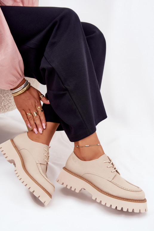 Schuhe Mokassins für Damen Mit einer Spitze Big Star NN274053 Beige