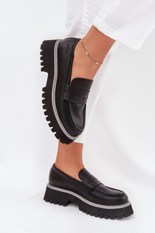 Damesmocassins op het platform En platte hakken Big Star NN274049 zInart