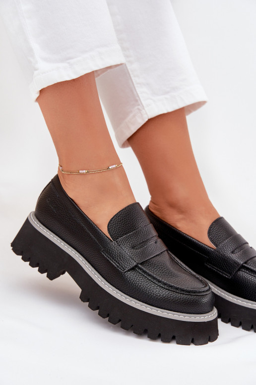 Damesmocassins op het platform En platte hakken Big Star NN274049 zInart