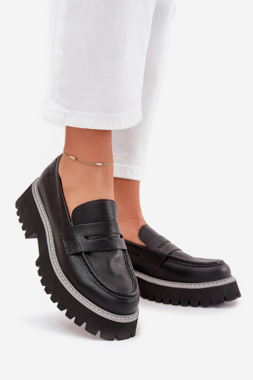 Damesmocassins op het platform En platte hakken Big Star NN274049 zInart