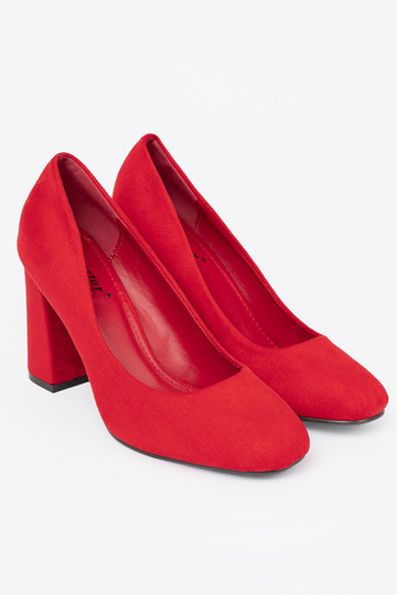 Klassisches Stilvollll Rot High Heels z zaokrąglonym noskiem