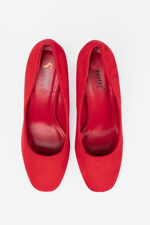 Het klassieke model Rood Hoge hakken z zaokrąglonym noskiem Het klassieke model Rood Hoge hakken z zaokrąglonym noskiem