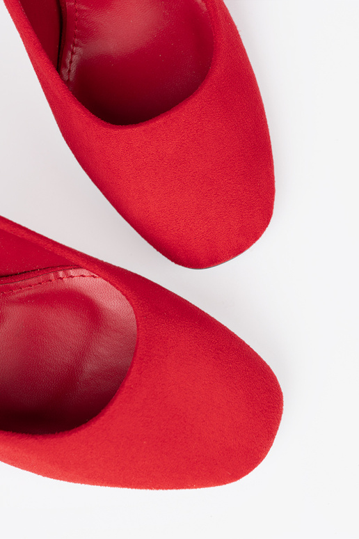 Het klassieke model Rood Hoge hakken z zaokrąglonym noskiem Het klassieke model Rood Hoge hakken z zaokrąglonym noskiem