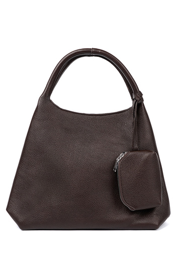 Élégant Brun Sac à main z kosmetyczką À środku 2
