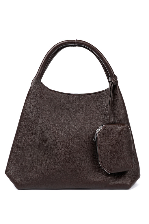 Elegant Bruin Handtas z kosmetyczką In środku