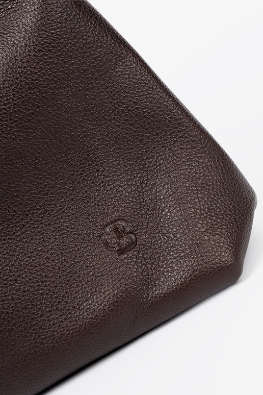 Élégant Brun Sac à main z kosmetyczką À środku