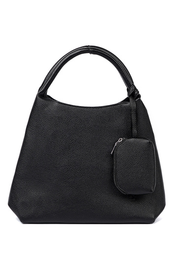 Élégant noir Sac à main z kosmetyczką À środku 2