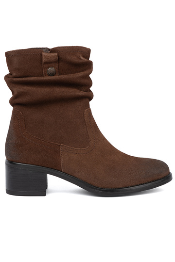 marron peau chaussures avec un haut à volants Sergio Leone 2