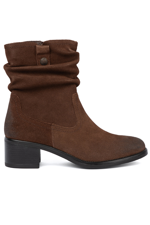 bruine kleur leer laarzen met een gegolfd bovenInerk Sergio Leone