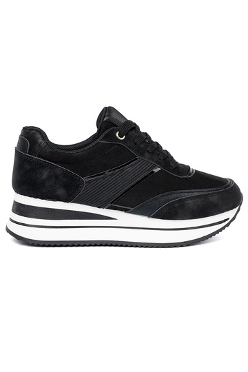 NoZuoczesne schZuarze Farbe Sneakers Stilvollllschuhe z połyskującymi ZustaZukami 2
