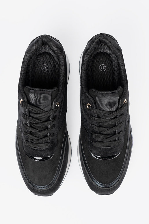 NoZuoczesne schZuarze Farbe Sneakers Stilvollllschuhe z połyskującymi ZustaZukami