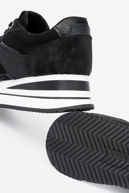 NoÀoczesne couleur noire Chaussures modèle baskets z połyskującymi ÀstaÀkami