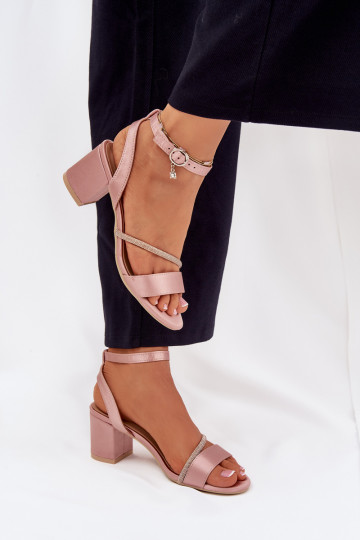 Escarpins roses pour femmes avec détails brillants, Vinceza 20268