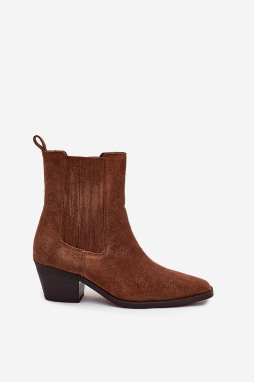 en daim Bottes avec chauffage à l intérieur marron Arelia