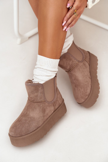 Féminin Bottes de neigeElastyczną DANSstaÀką couleur kaki Kiora