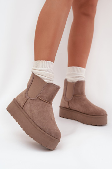 Féminin Bottes de neigeElastyczną DANSstaÀką couleur kaki Kiora 2