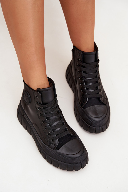 sich Zuarm laufen Freizeitschuhe mit Sohle Feminin mit einer Plattform Sperren schZuarze Farbe Sarira