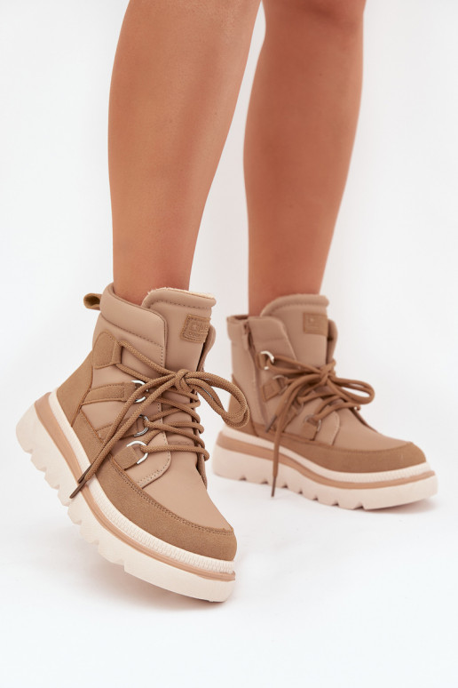Bottes pour femmes avec une plateforme marron Liorae Bottes pour femmes avec une plateforme marron Liorae