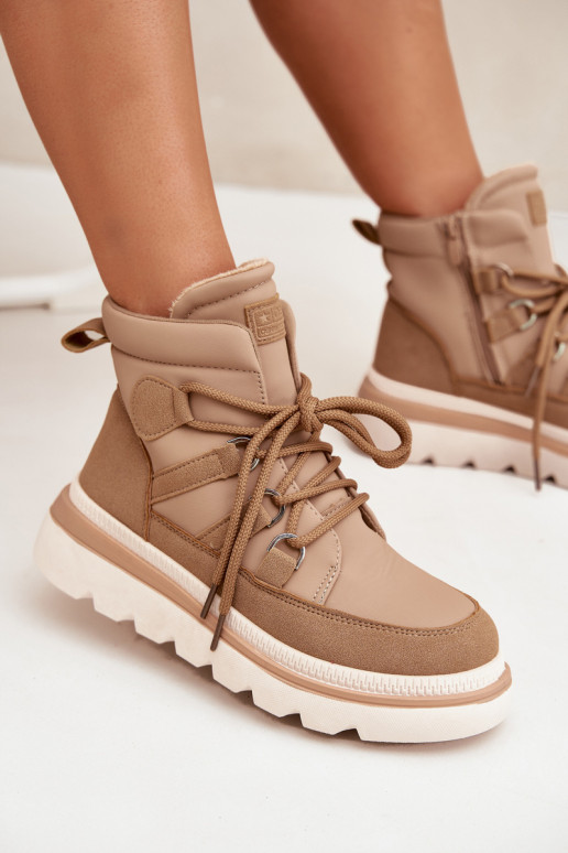 Bottes pour femmes avec une plateforme marron Liorae Bottes pour femmes avec une plateforme marron Liorae