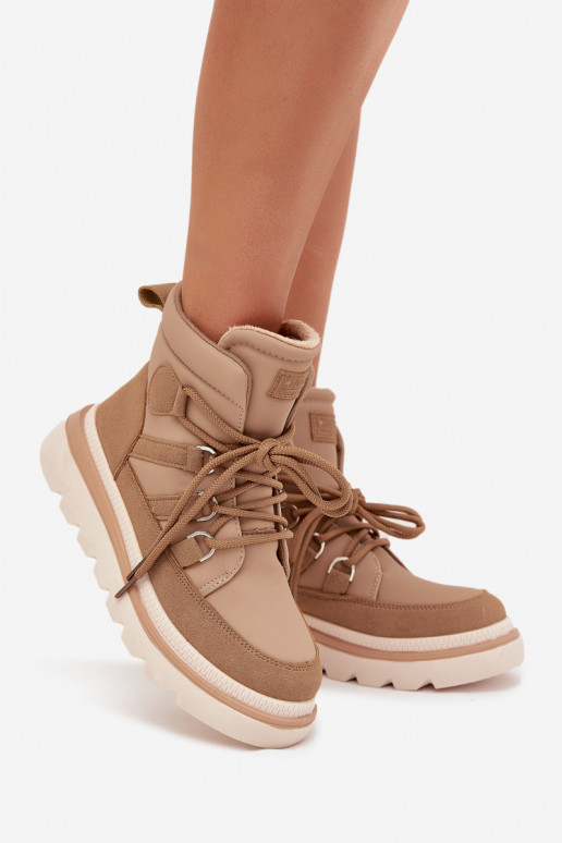 Bottes pour femmes avec une plateforme marron Liorae Bottes pour femmes avec une plateforme marron Liorae