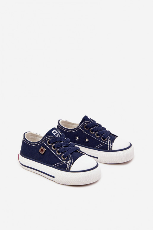 Puéril Modèle classique chaussures décontractées Big Star DD374162 bleu foncé