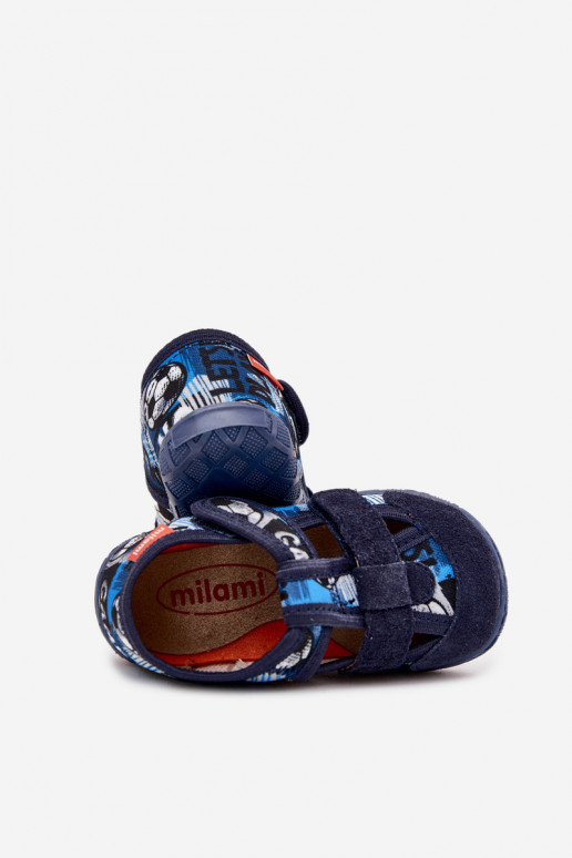 Slippers Milami Kinderen met zelfklevende bevestigingsmiddelen IN Ballen donkerblauIn Reathiana