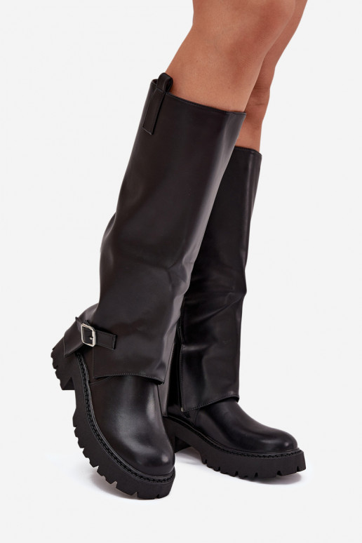 réchauffer bottesDANSyÀiniętą CholeÀką I avec boucles couleur noire Fiorae