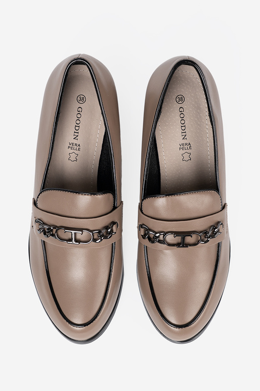 beige femmes demi-chaussures sur des talons hauts