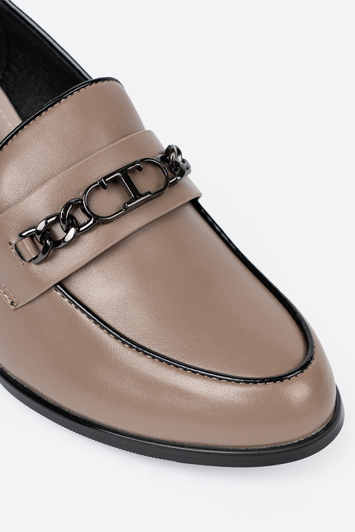 Beige Frauen Halbschuhe auf High Heels