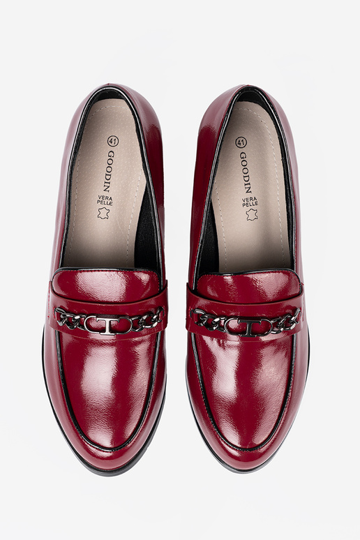 Burgund Frauen Halbschuhe auf High Heels