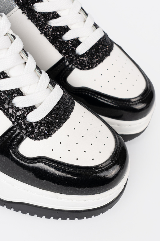 ZInart en-Initte kleur Sneakers z połyskującymi zilvermi detalami