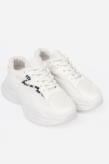 Initte kleur sportschoenen z ozdobnym akcentem