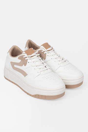 INit beige Sneakers met platform