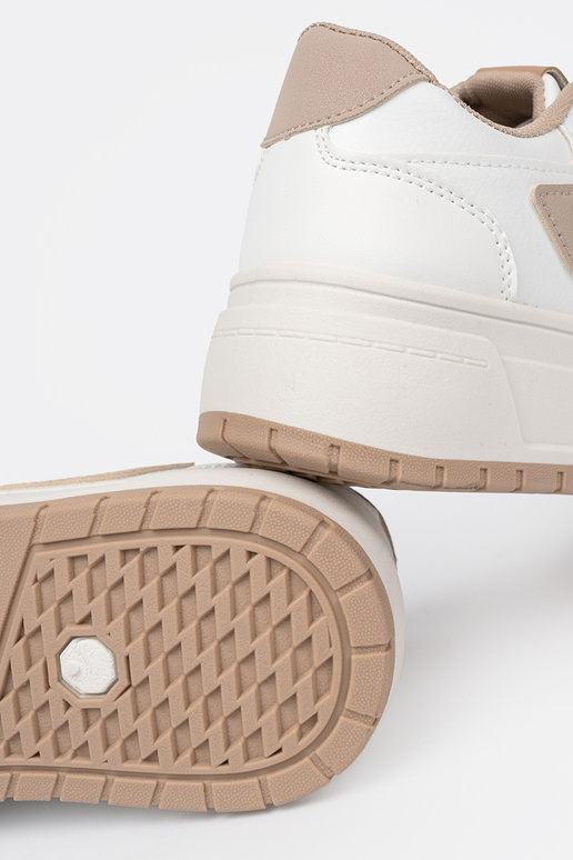 Blanc beige Chaussures modèle baskets avec une plateforme