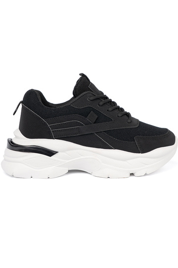 schZuarze Farbe Sport Sneakers Stilvollllschuhe na grubej Zueiße Farbej podeszZuie 2