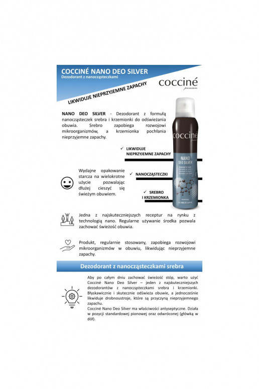 Coccine Ermöglichtno Deo Silver Schuherfrischer 75ml