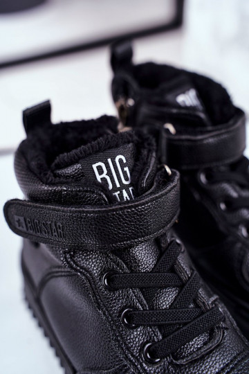 Kinderschoenen met voering in sportstijl Big Star GG374040 zwarte kleur 2