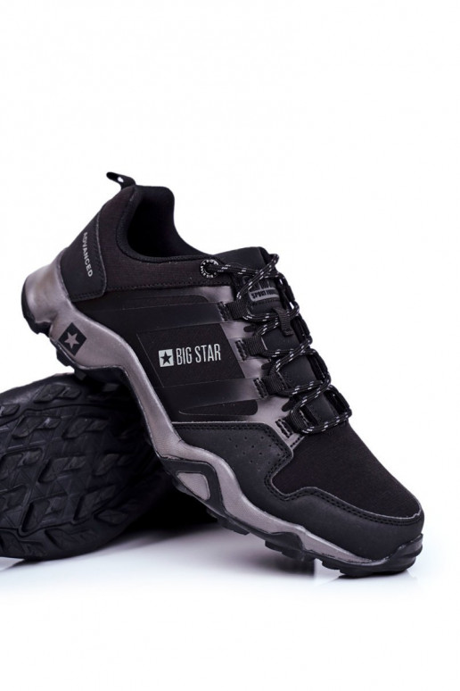Chaussures de randonnée pour hommes Big Star Outdoor couleur noire GG174269