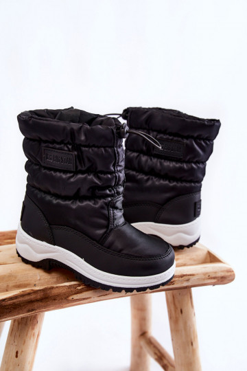 Bottes d'hiver pour enfants avec fermeture éclair Big Star KK374235 noires