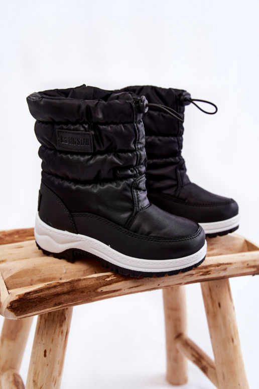Schneestiefel für Kinder mit Reißverschlüssen Big Star KK374235 schZuarze Farbe