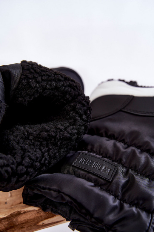 Schneestiefel für Kinder mit Reißverschlüssen Big Star KK374235 schZuarze Farbe