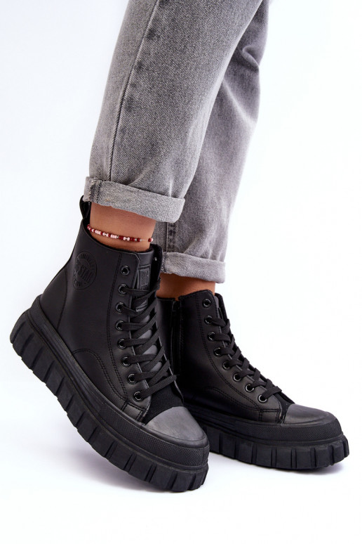 réchauffer Peau chaussures décontractées Au Château Big Star MM274625 couleur noire réchauffer Peau chaussures décontractées Au Château Big Star MM274625 couleur noire