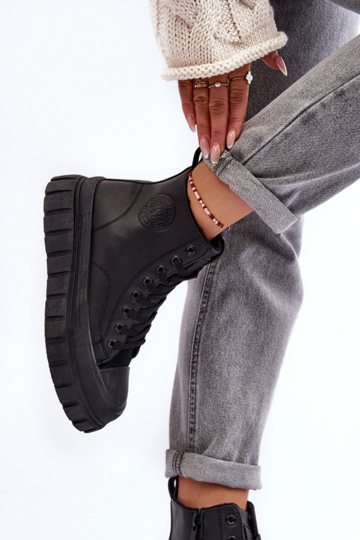 réchauffer Peau chaussures décontractées Au Château Big Star MM274625 couleur noire réchauffer Peau chaussures décontractées Au Château Big Star MM274625 couleur noire