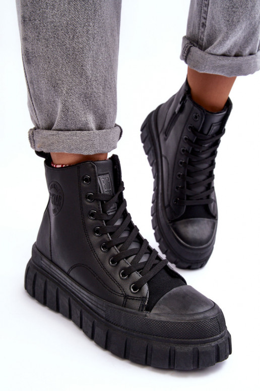 réchauffer Peau chaussures décontractées Au Château Big Star MM274625 couleur noire réchauffer Peau chaussures décontractées Au Château Big Star MM274625 couleur noire
