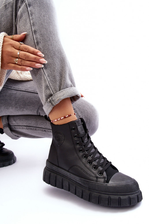 réchauffer Peau chaussures décontractées Au Château Big Star MM274625 couleur noire réchauffer Peau chaussures décontractées Au Château Big Star MM274625 couleur noire
